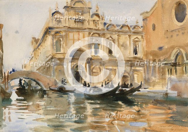 Rio dei Mendicanti, Venice, probably 1903-1906. Creator: John Singer Sargent.