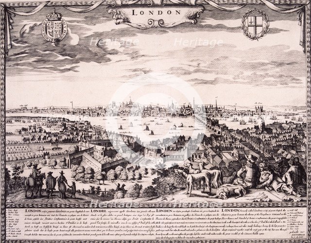 View of London from Southwark, 1710. Artist: Anon