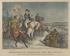 Washington, Crossing the Delaware-On the Evening of Dec. 25th 1776, previous to the Battle..., 1876. Creators: Nathaniel Currier, James Merritt Ives, Currier and Ives.