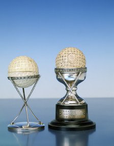 Silver hole-in-one trophies for 1924 and 1930s. Artist: Unknown
