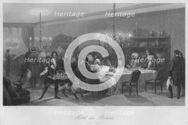 'Hotel des Princes. (Table D'Hote)', c1843. Artist: Lumb Stocks.