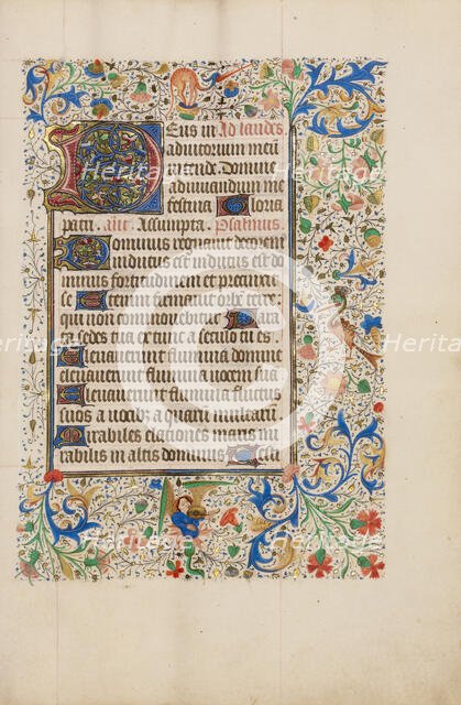 Decorated Text Page; Llangattock Hours, 1450s. Creator: Unknown.