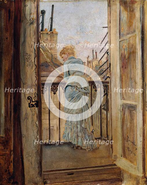 On the balcony, 1878. Creator: Anton Romako.