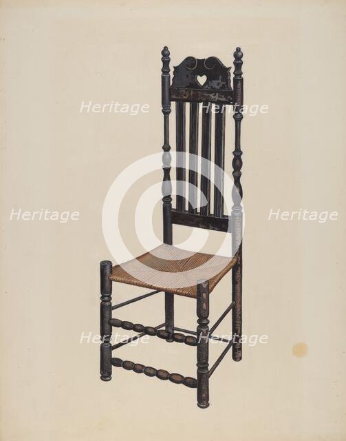 High Back Chair, c. 1937. Creators: James M. Lawson, Gordon Saltar.