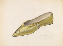 Woman's Slipper, 1935/1942. Creator: Jean Peszel.