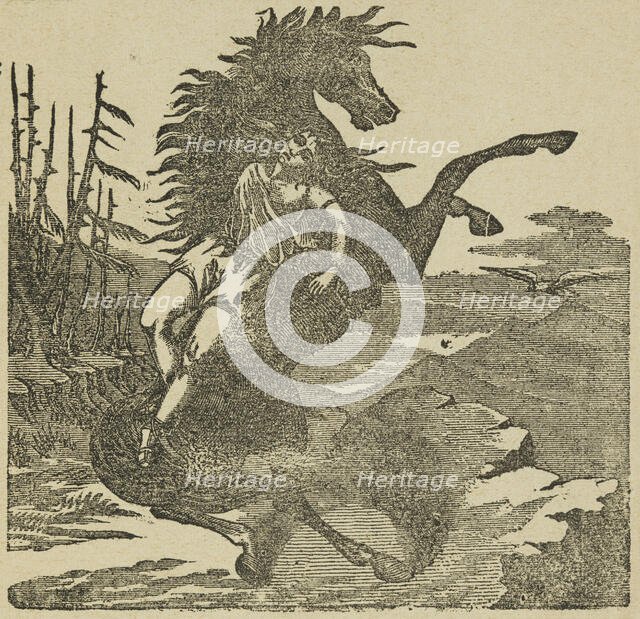 Maude Forrester as Mazeppa at Astley's Theatre, 1882.  Creator: Unknown.