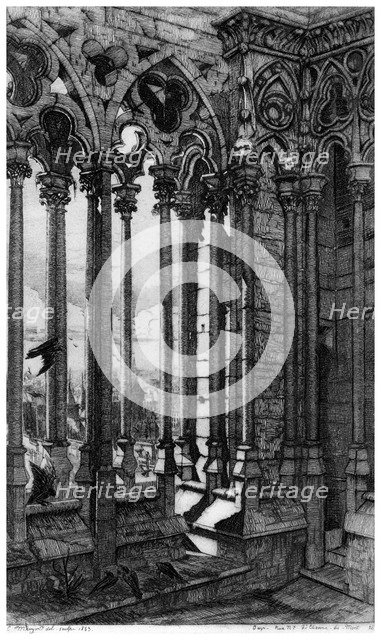 'La Galerie Notre-Dame', c1841-1868 (1924). Artist: Charles Meryon