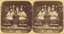 Canton. Two Chinese Ladies of Rank sitting for their Portraits., 1858-1859. Creators: Pierre Joseph Rossier, Negretti and Zambra.