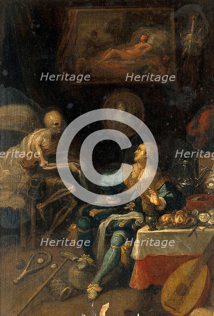 A voluptuary surprised by death, 1600-1699. Creator: Frans Francken II.