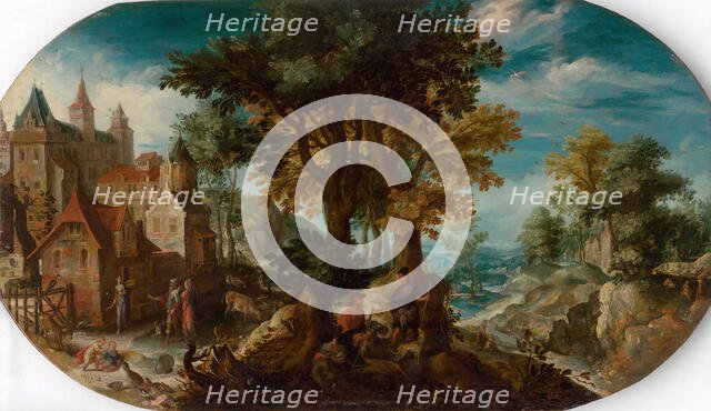 The Banishment of Hagar, 1610-1620. Creator: Anton Mirou.