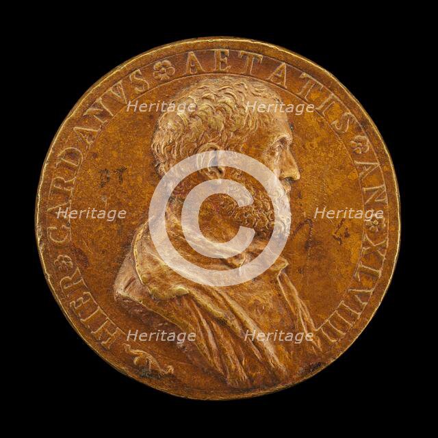 Girolamo Cardano, 1501-1576, Physician and Philosopher of Pavia [obverse], c. 1550. Creator: Leone Leoni.