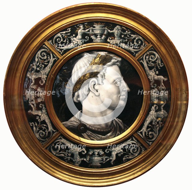 Medallion with a portrait of the Roman Emperor Domitian, 16th century. Artist: Unknown