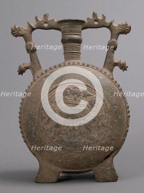 Flask with Handles, Balkan, 15th-16th century. Creator: Unknown.