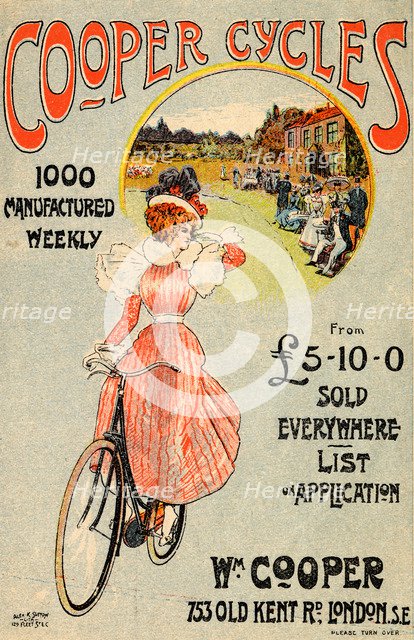 Cooper Cycles, c.1900. Artist: Unknown