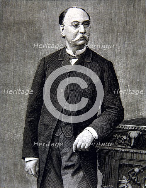 Eduardo Cano de la Peña (1823-1897) Spanish Painter, engraving of  the Ilustración Española y Ame…