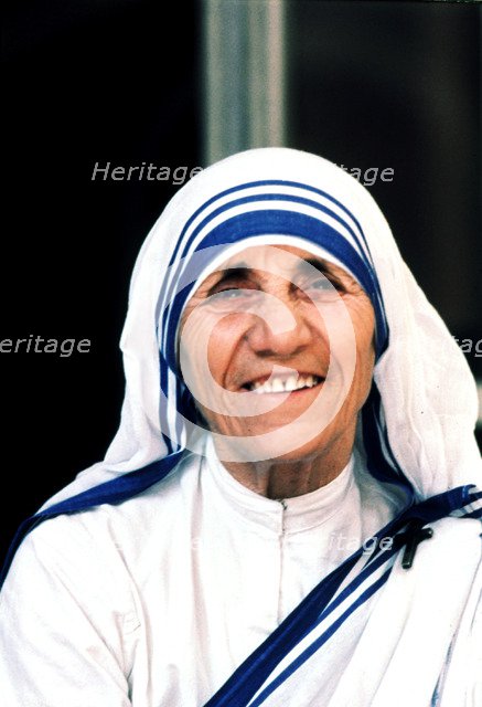 Agres Gonxa Bojaxhiu, Mother Teresa, called 'Teresa' ((1910-1997), Nobel Peace Prize 1979, photo …