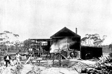 The Coolgardie Goldfields: a battery in course of construction, 1895. Creator: Unknown.