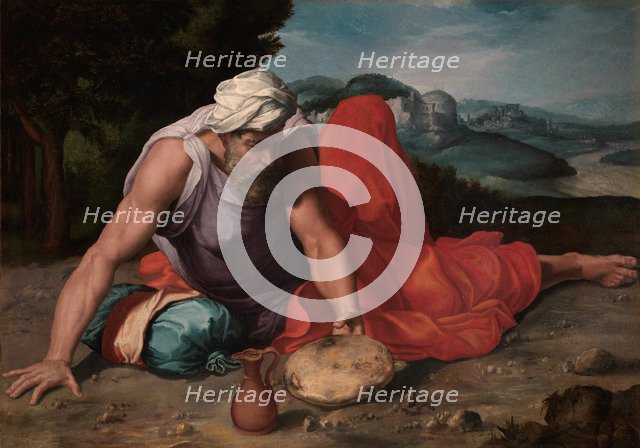 The Prophet Elijah in the desert, ca 1545-1550.