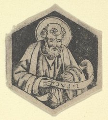 St Luke the Evangelist, holding a banderole (possibly a modern impression), ca.. 1480-1520. Creator: Anon.