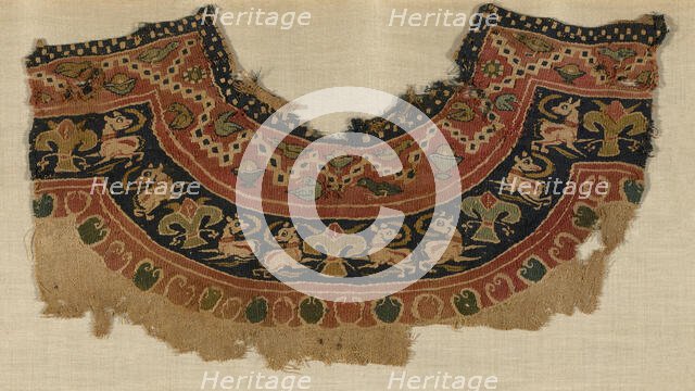 Fragment (Tunic Yoke), Egypt, Roman period (30 B.C.- 641 A.D.)/Arab period (641-969), 6th/8th... Creator: Unknown.