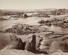 The First Cataract on the Nile, above Philae, 19th century. Creator: Maison Bonfils.