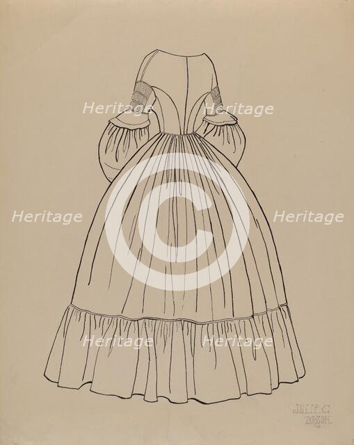 Dress, 1935/1942. Creator: Julie C Brush.