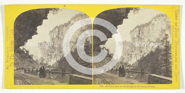 Galerie Sun La Route De La Via Mala, Suisse, 1850/96. Creator: William England.