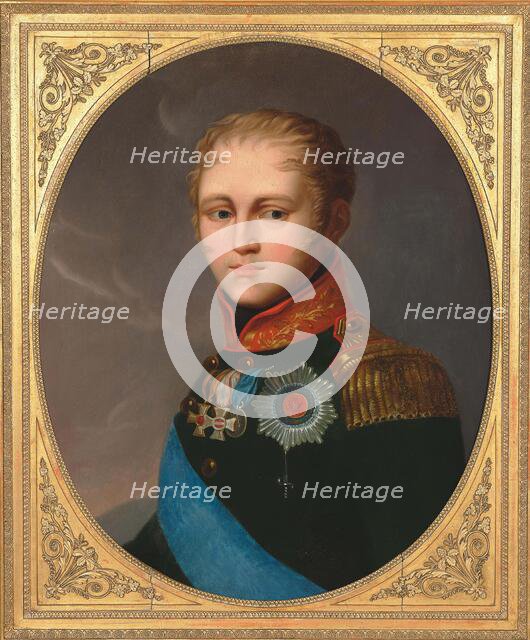 Portrait of Emperor Alexander I (1777-1825), c. 1810. Creator: Anonymous.