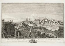 Exterior View of the Italian Gate of the Ramparts of the Town of Dresden, 1750. Creator: Bernardo Bellotto.