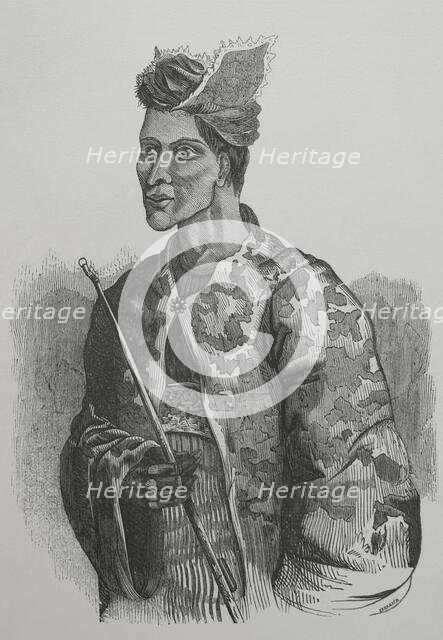 Mohammad Pulalun Kiram (1844-1862), Sultan of Sulu (1844-1862), 1856.  Creator: Unknown.