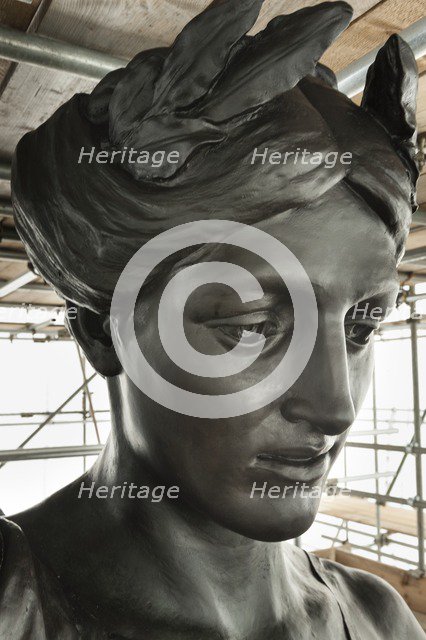 Detail, quadriga statue, Wellington Arch, Hyde Park Corner, Westminster, London, c2015. Artist: Derek Kendall.