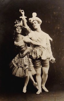 Anna Pavlova and Vaslav Nijinsky in the ballet Le Pavillon d'Armide by Nikolai Tcherepnin, 1907. Artist: Fischer, Karl August (1859-after 1923)