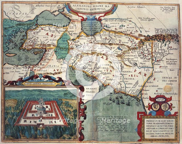 Map of Asia Minor and Africa, 1595. Creator: Unknown.