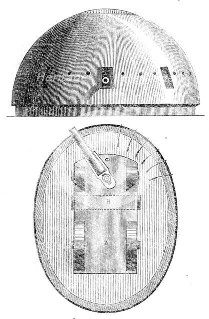 Smith's locomotive battery, 1862. Creator: Unknown.