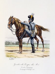 'Gardes-du-Corps de Roi, Cavalier d'Equipage, Spanish Campaign', 1823 Artist: Eugene Titeux