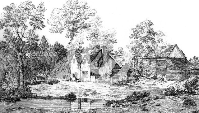 View of the residence of Elwood, friend of John Milton, at Chalfont St Giles, Buckinghamshire, 1840.Artist: Robert Blemmell Schnebbelie