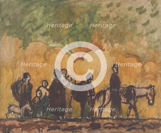 Refugees, 1945. Creator: Cyprian Majernik.