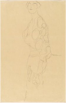 Standing Woman, c. 1910. Creator: Gustav Klimt.