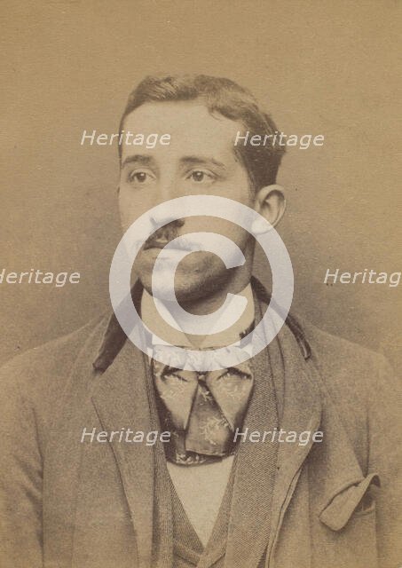 Gauche. Henri. 24 ans, né le 7/2/60 à Paris. Rentier. Anarchiste., 1884. Creator: Alphonse Bertillon.