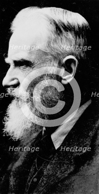 George Bernard Shaw (1856-1950) Irish dramatist, critic and Fabian, c1930. Artist: Unknown