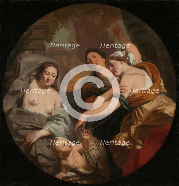 The Daughters of Cecrops find Erichthonius in the Basket, between 1685 and 1690. Creator: Gerard de Lairesse.