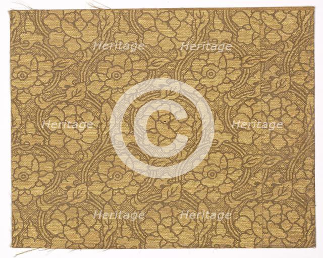 Textile Fragment, 1800s. Creator: Unknown.