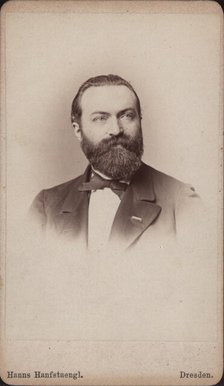 Portrait of the cellist and composer Friedrich Grützmacher (1832-1903), ca 1865. Creator: Hanfstaengl, Hanns (Johann) (1820-1885).