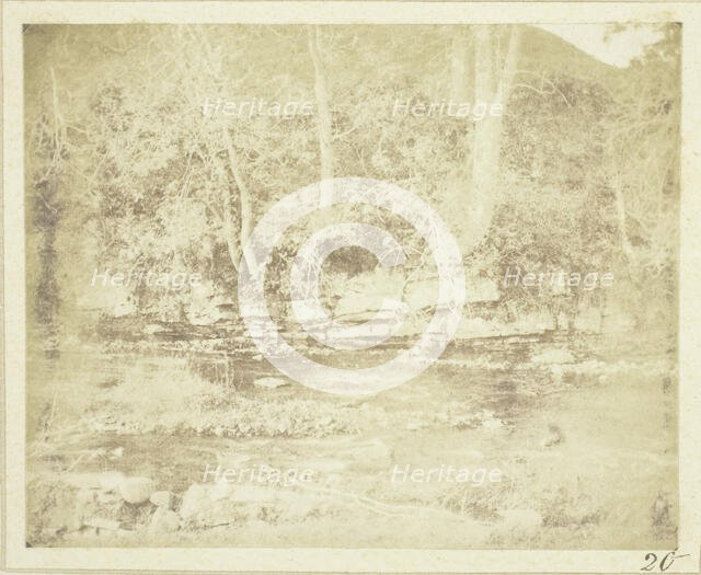 A Mountain Rivulet which Flows at the Foot of Doune Castle, 1844. Creator: William Henry Fox Talbot.