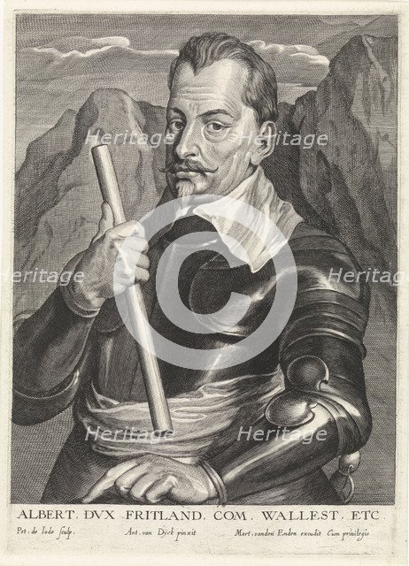 Albrecht von Wallenstein (1583-1634), c.1630. Artist: Jode, Pieter I, de (1570-1634)
