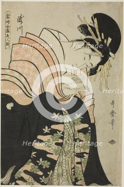Takigawa, from the series "Array of Supreme Beauties of the Present Day...", Japan, c. 1794. Creator: Kitagawa Utamaro.