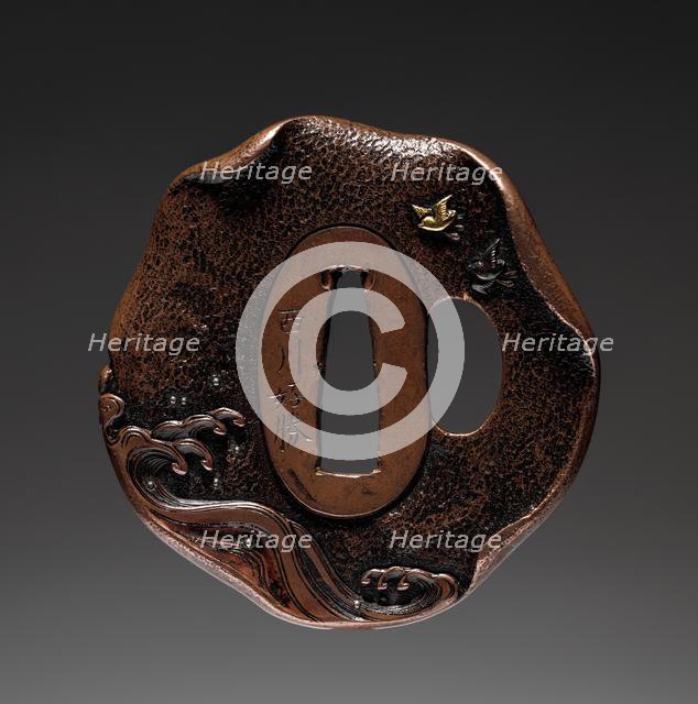 Sword Guard, early 19th century. Creator: Nishikawa Yoshikatsu (Japanese).