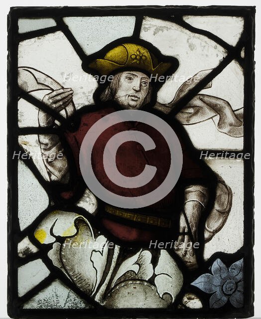 Panel with Prophet from a Tree of Jesse Window, British, ca. 1500. Creator: Unknown.