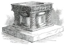 New Font for Easton Church, near Winchester, 1850.  Creator: Unknown.