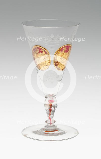 Wine Glass, Bohemia, c. 1730. Creator: Bohemia Glass.